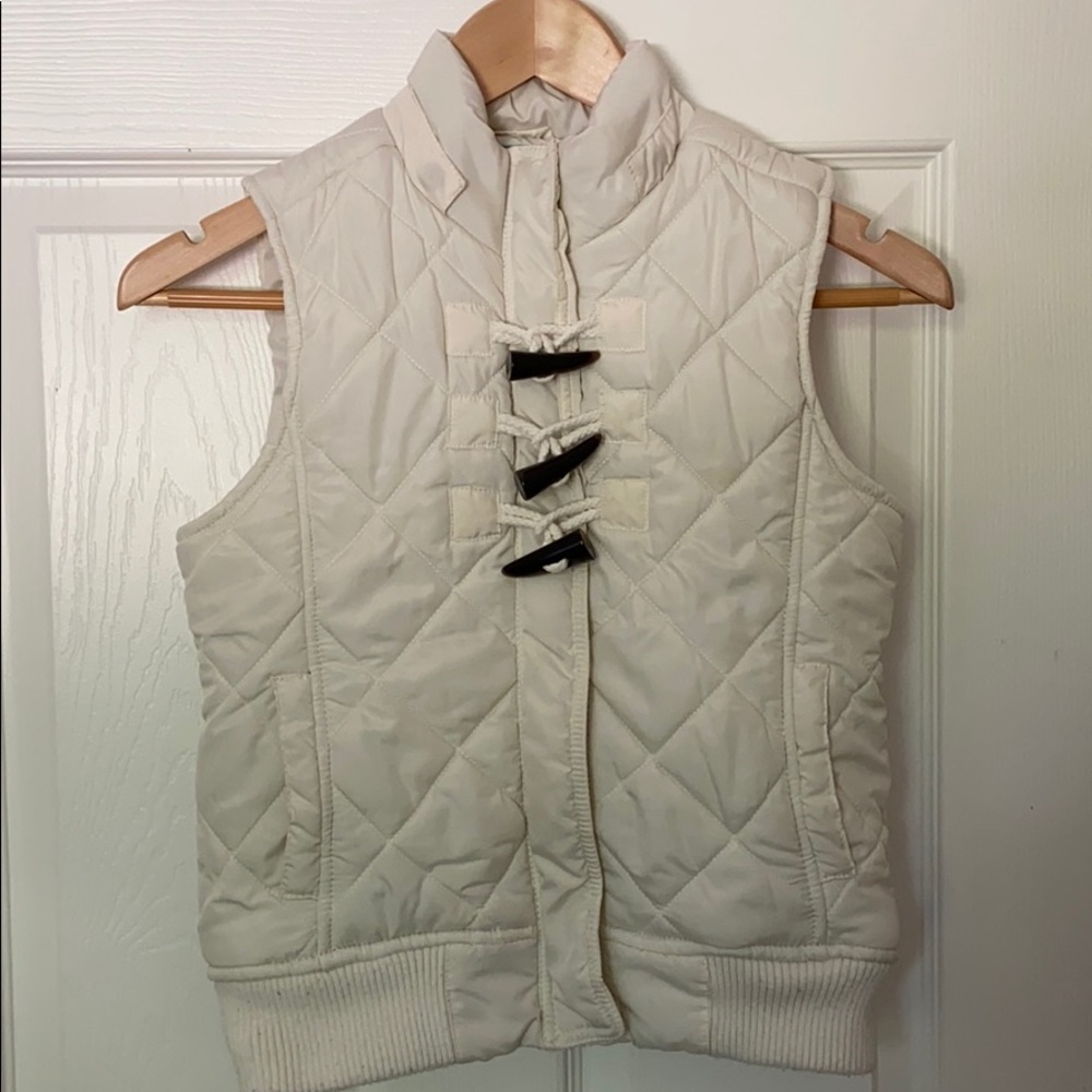 Cream Girl’s Puffy Vest